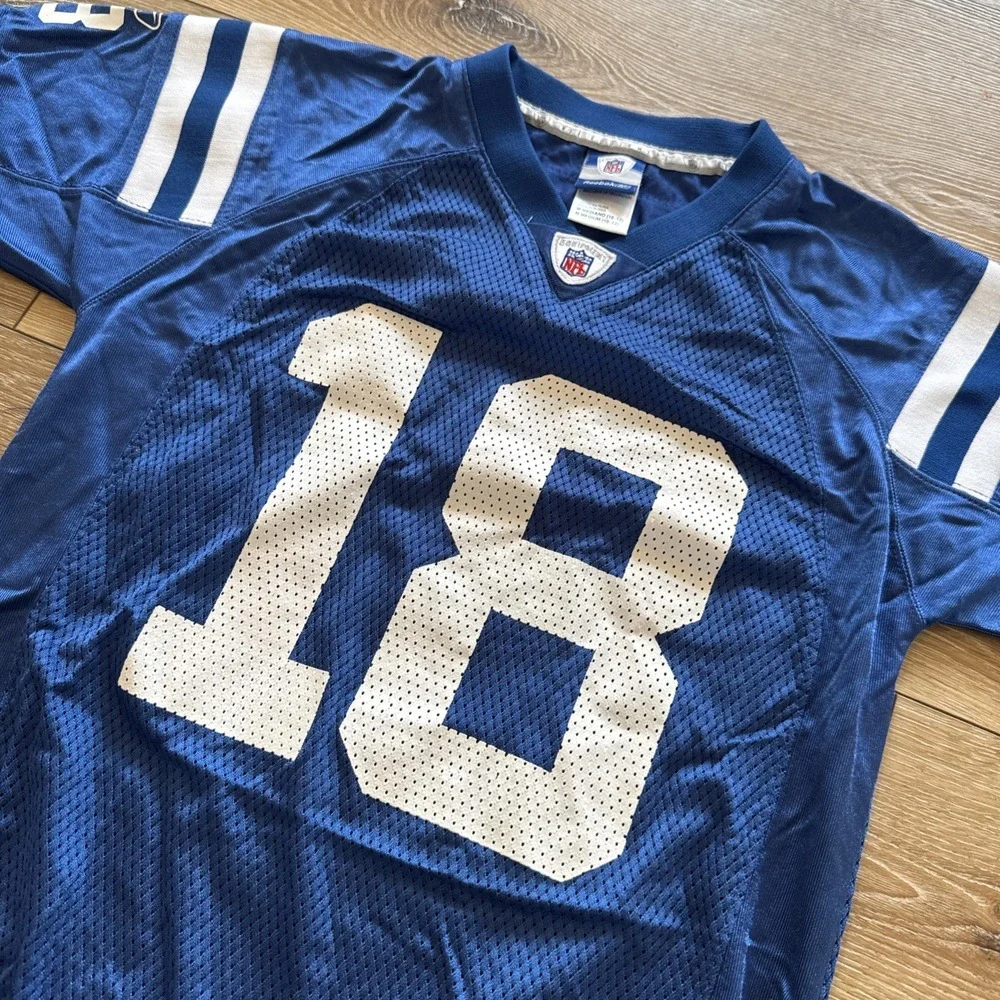 Vintage Indianapolis Colts Football Jersey Youth‎ M Blue Peyton Manning Reebok